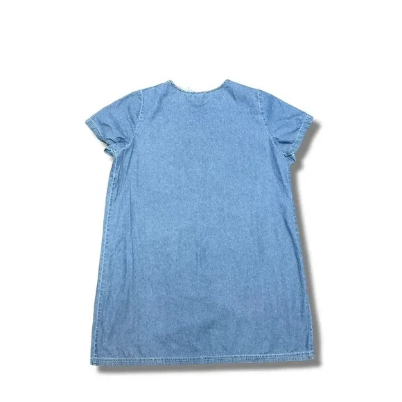 Blair Women's 2XL Vintage Denim Dress Embroidered Ladybug Blue Casual - Picture 2 of 8